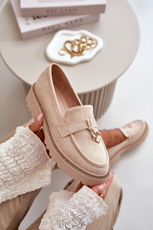 Dámske Eko Semišové Mokasíny S Ozdobou Verindalle Svetlo Béžové