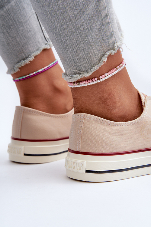 Nízke dámske tenisky Big Star NN274272 béžové