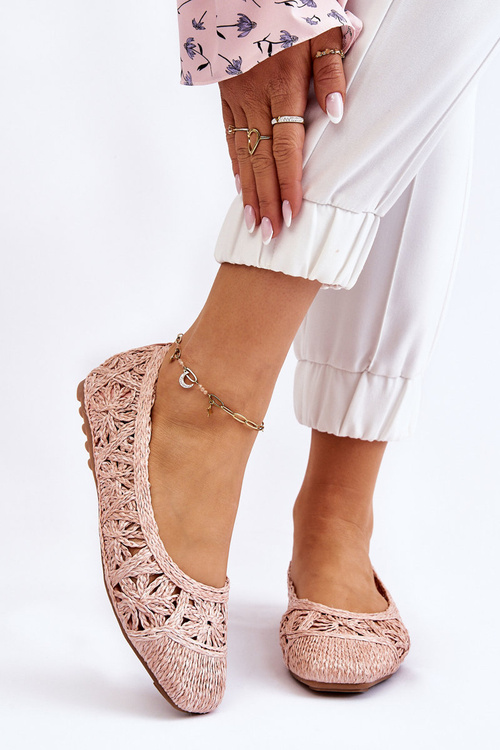 Otvorené módne baleríny Thiago Pink