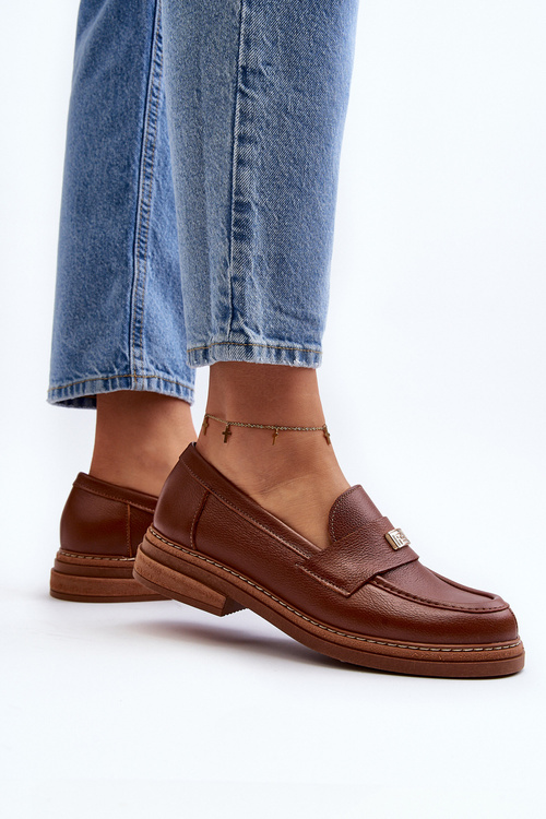 Dámské mokasíny na platformě Laura Messi 2392 tmavě zlatá