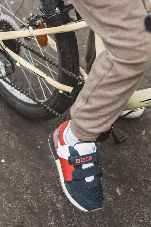 Detská športová topánka Pamäť pena Veľká hviezda JJ374256 Navy a Red