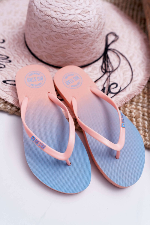 Dámské Nazouváky Žabky Big Star Lososové DD274A241