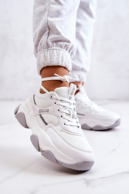 Dámské Sneakers Sportovní Obuv Big Star JJ274579 Bile