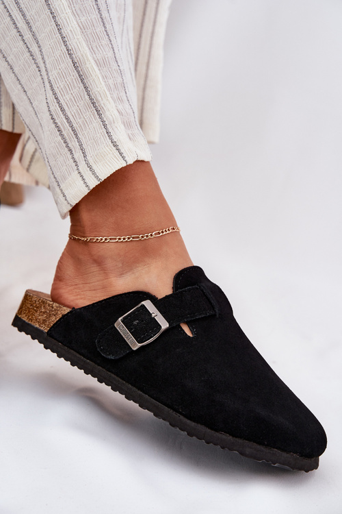 Semišové Dámske Klumpa S Prackou Big Star RR274A384 Čierne