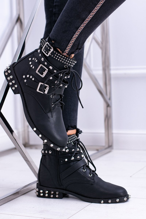 Lu boo boo verona topánky s gombíkmi hroty Buckle rock