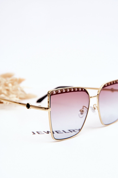 Velké sluneční brýle Prius V303 Gradient oranžovo-modre