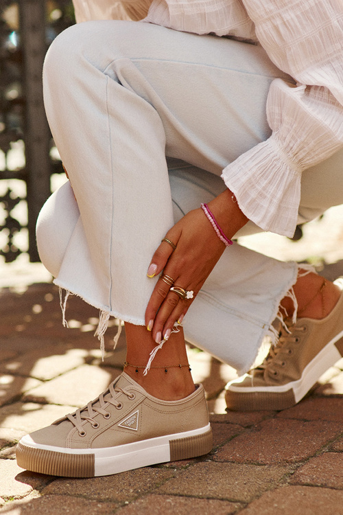 Nízké Dámské Tenisky Hnědé Enalae