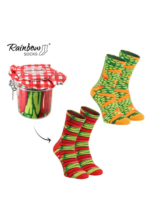 Ponožky Rainbow Socks Zelenina Ve Sklenici Chilli Papriky Hrášek S Mrkví 2 Páry