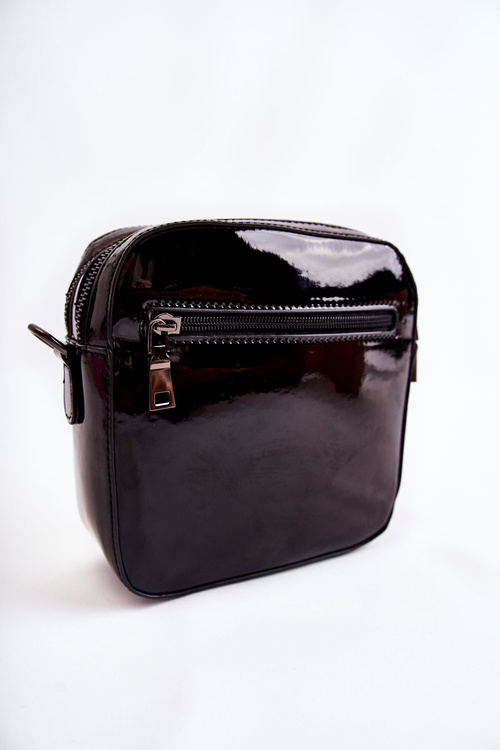 Kožená kabelka poštára v tlačení goe znj013 čiernobiela