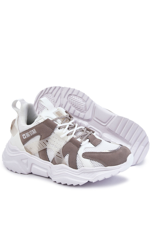 Ľahké pánske športové topánky veľká hviezda KK174055 biela