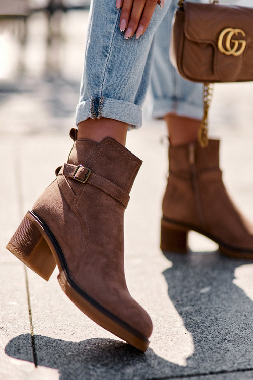 Kožené Boty S Klíčem Hnědé Neste