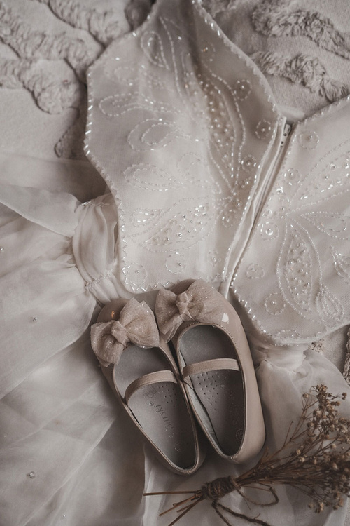 Dětské lakované balerínky s mašlí Béžove Zolly