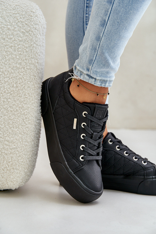 Dámské tenisky na platformě zateplené Big Star OO274A465 Černé