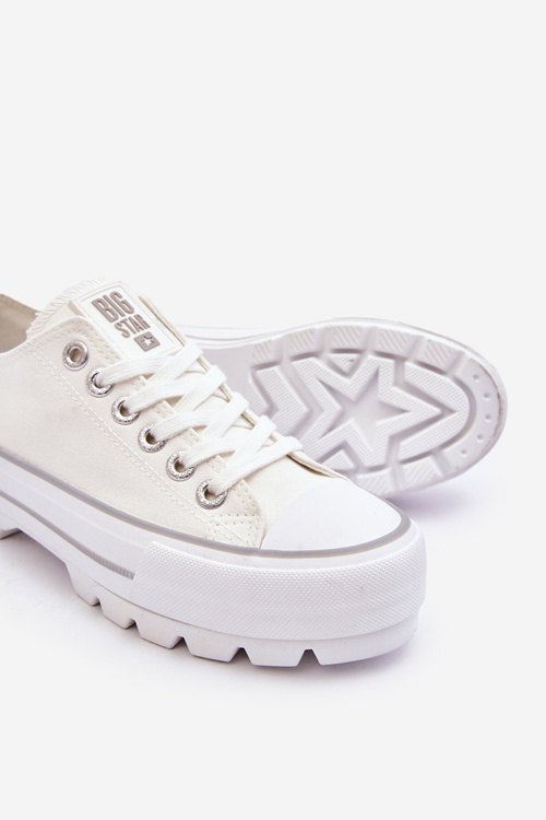 Látkové tenisky na platformě Big Star LL274150 Bílá