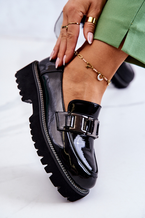 Lakované boty černé Corine