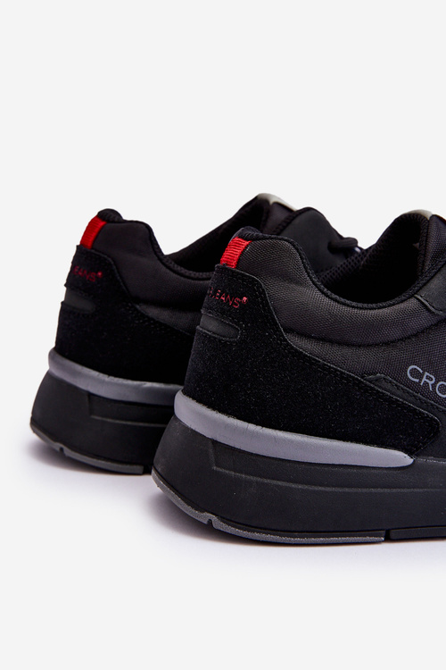 Pánske športové topánky krížové džínsy LL1R4053 čierne