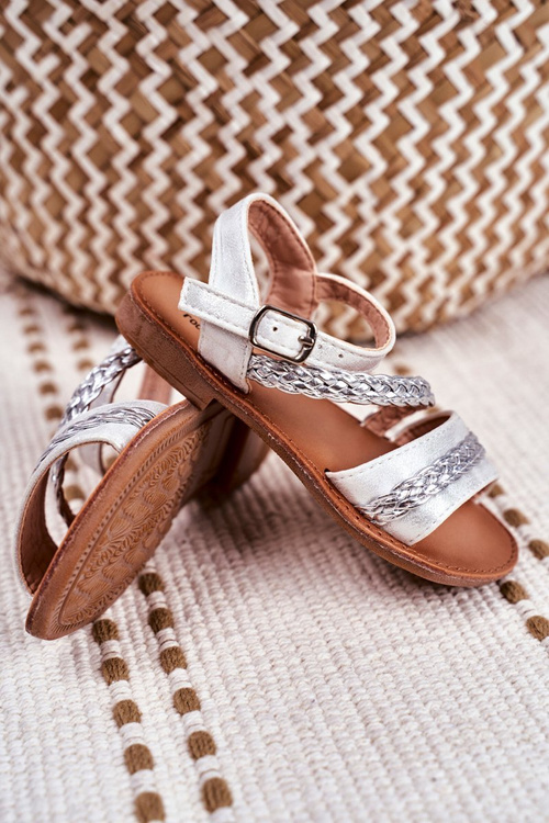 Dětské sandály stříbrné Kremo