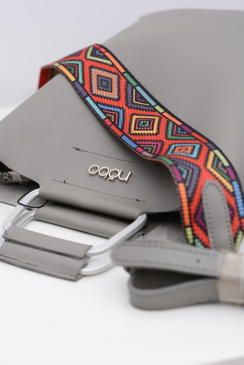 Dámska veľká šedá taška Nobo taška s mini kabelkou