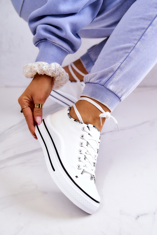 Dámské zavazováním tenisky Bílé Menifee