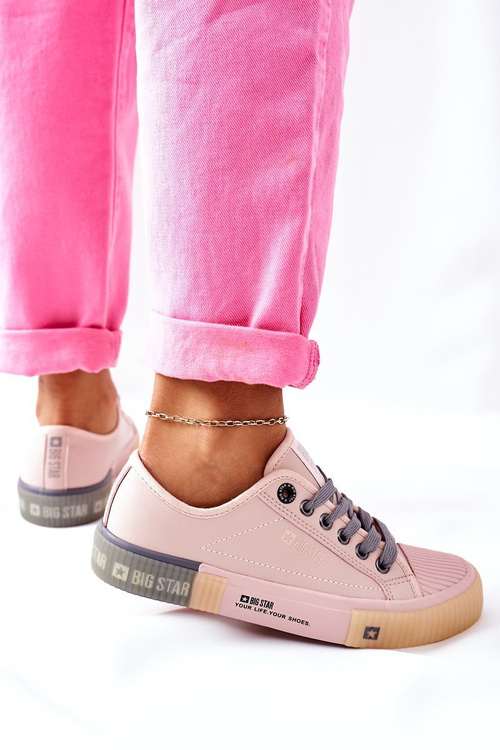 Dámské Kožené Tenisky BIG STAR II274133 Růžové