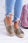 Lu Boo Zlaté perforované espadrilly Kimchi