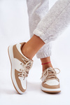 Dámska klasická dvojosúvacia športová topánka Jella White-Beige