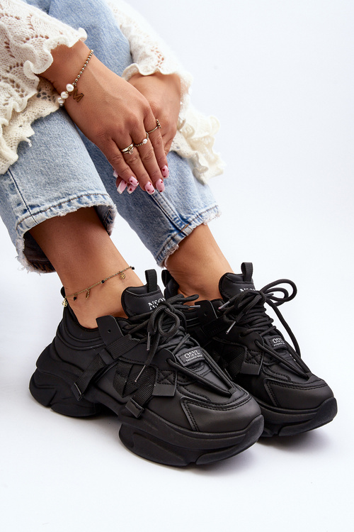 Dámské tenisky na masivní podrážce černé Windamella