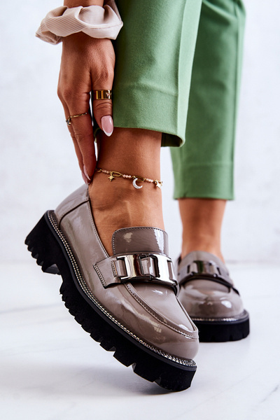 Lakované boty Šedá Corine