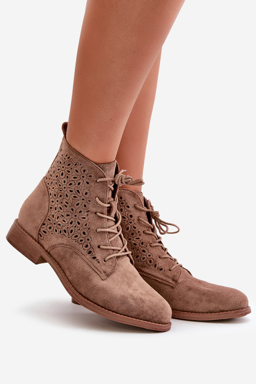 Dámské Boty Se Vzorem Hnědé S.Barski HY66-136