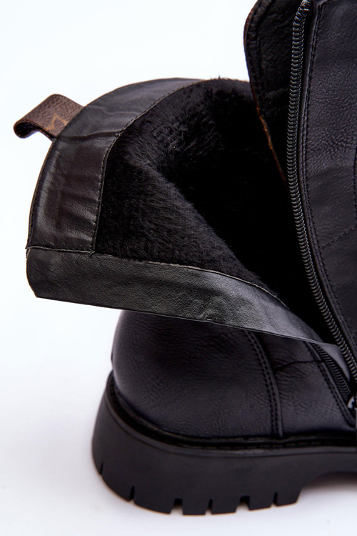 Kožené topánky čierna osamelá