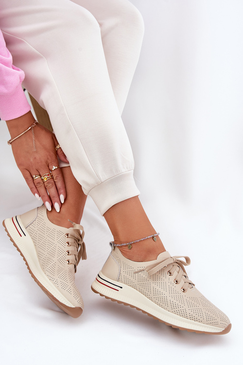 Kožené Ľahké Dámske Polobotky Artiker 54C1759 Béžové