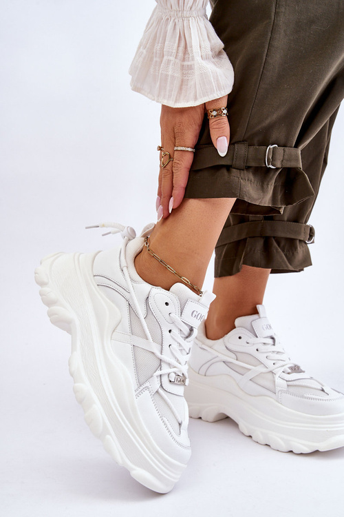 Sportovní Boty Na Masivní Platformě GOE LL2N4029 Bílá