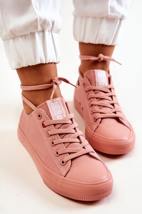 Veľká hviezda JJ274005 Nízke tenisky tmavo ružové