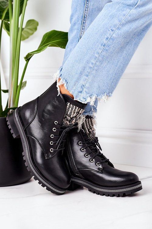 Teplé Workery Se Zirkony Černé Attention