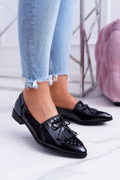 Loafers Women Lu Boo černá lakovaná