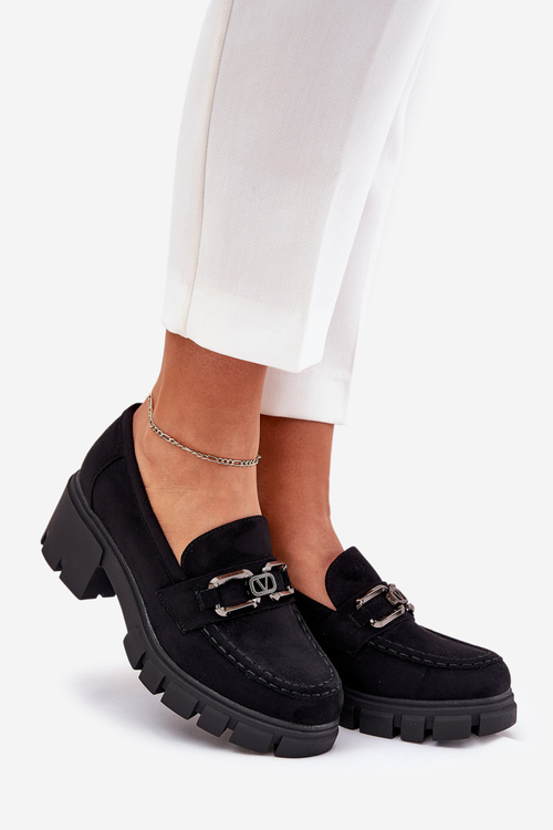 Eko Semišové Polobotky Dámské S Dekorací 39921 Černé Vinceza