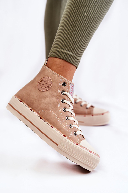 Dámské High Zateplené tenisky Cross Jeans KK2R4045C Béžové