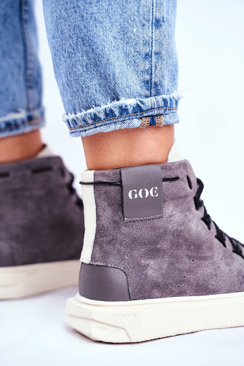 Dámske športové kožené topánky Goe Grey GG2N3049