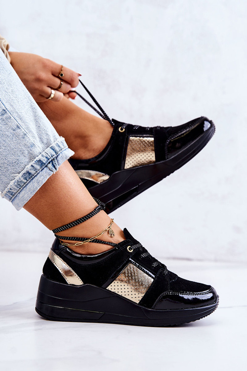 Dámské Semisove sportovní boty na klínu Černá Larson