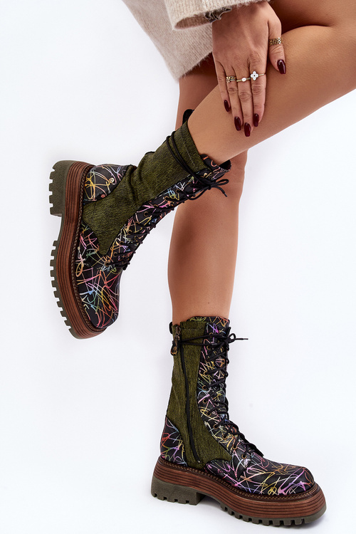 Dámské kožené boty Workery Maciejka 06203-09 Multikolor