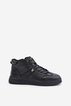 Kožené Zateplené Botky Sneakersy Pánské Lee Cooper Černé LCJ-24-33-2913