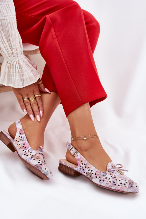 Dierkované Baleríny S Odkrytým Podpätkom Multikolor Navinnia