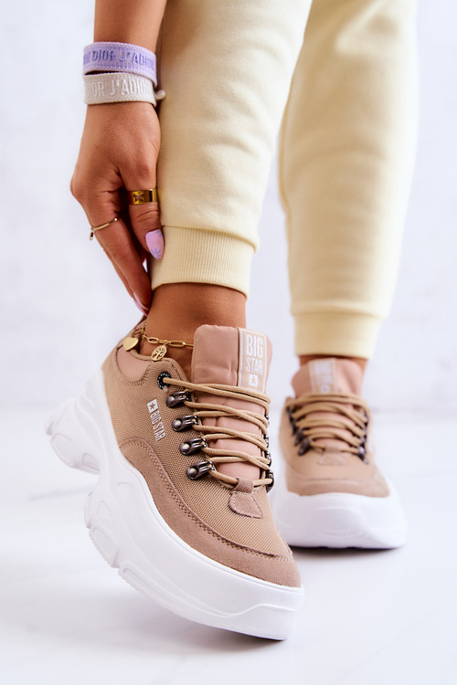 Dámská Sportovní Obuv Sneakers Big Star JJ274A222 Béžová