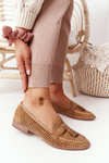 Openwork Sergio Leone Mk735 Camel Loafers