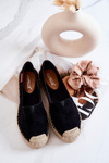 Suede Espadrilles vkĺzol Black Lesley