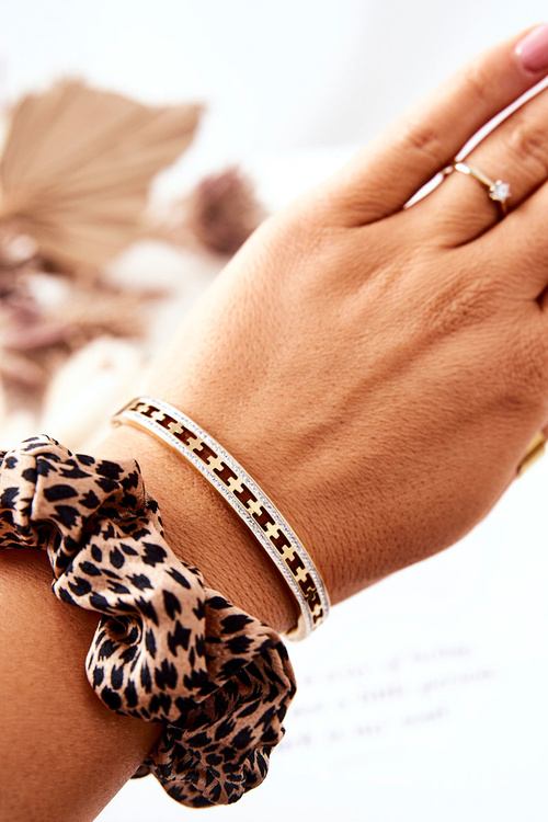 Ocelový náramek se zirkony Zlato Allia