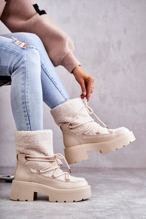 Dámske snehové topánky s ovčou kožou Sanna