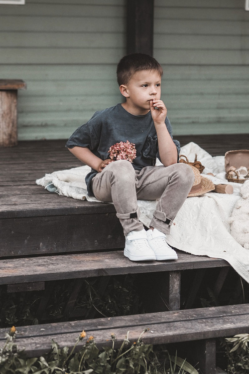 Dětské vysoké sportovní boty bílé Berty