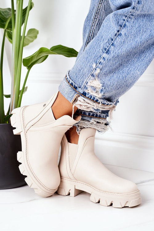 Teplé Boty Béžové Hashtag