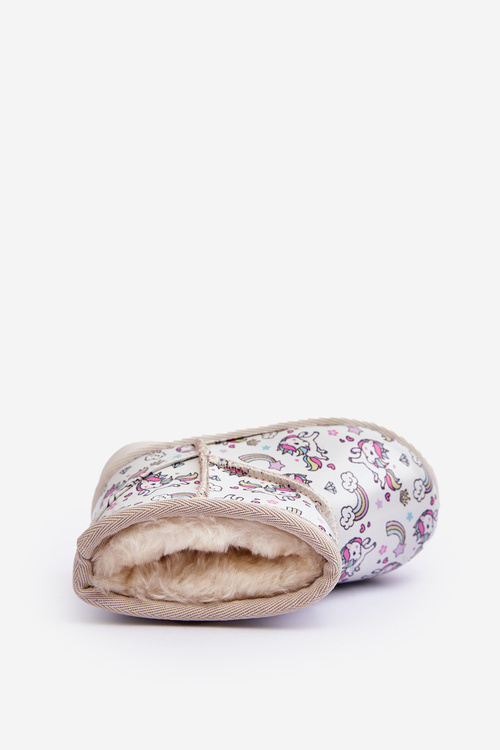 Dětské vzorované sněhule Bežové Elenet